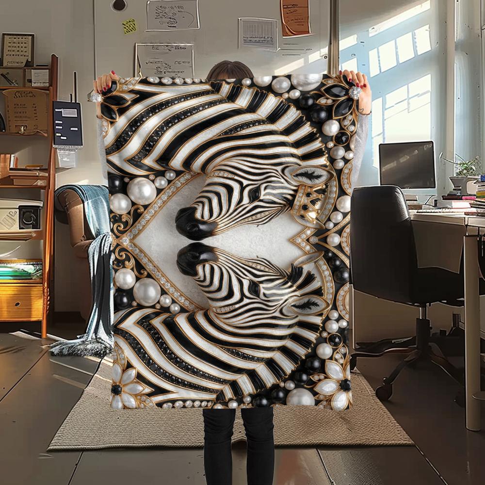 

Gemstone spider flamingo zebraPrint Flannel Blanket,High quality Comfortable for All Seasons,Home Decor,Warmth and Comfort,Perfect for Christmas Gifts 80cm x 120cm