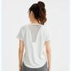 New summer loose mesh yoga short sleeved female breathable T shirt  running sports fitness top women