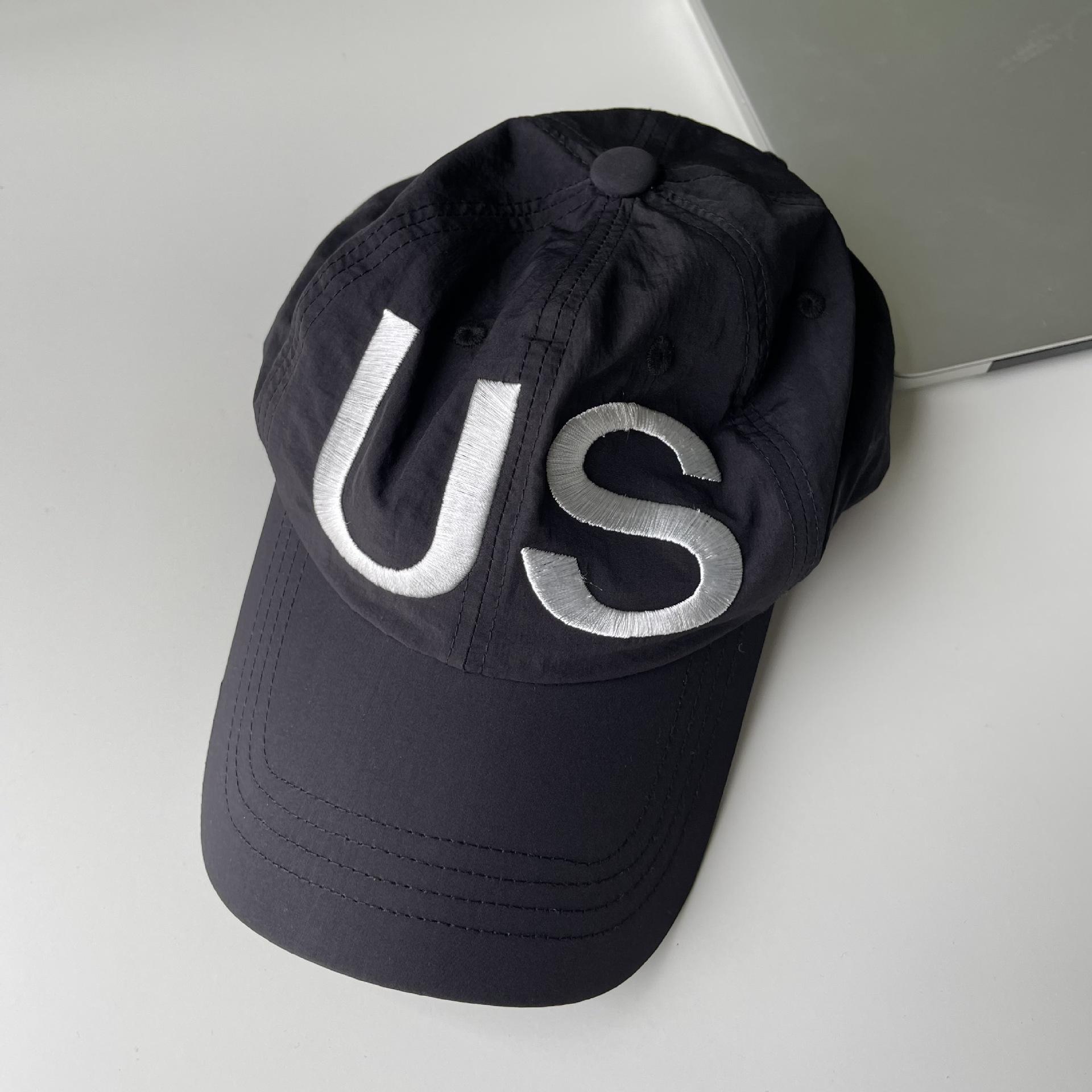 

US peaked cap children s summer niche versatile fire out of the sky embroidery thin baseball cap couple leisure tide Adjustable чёрный