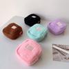 Korean Plush Makeup & Coin Purse - Solid Color, Cute, Simple Portable Toiletry Storage, Lipstick Bag
