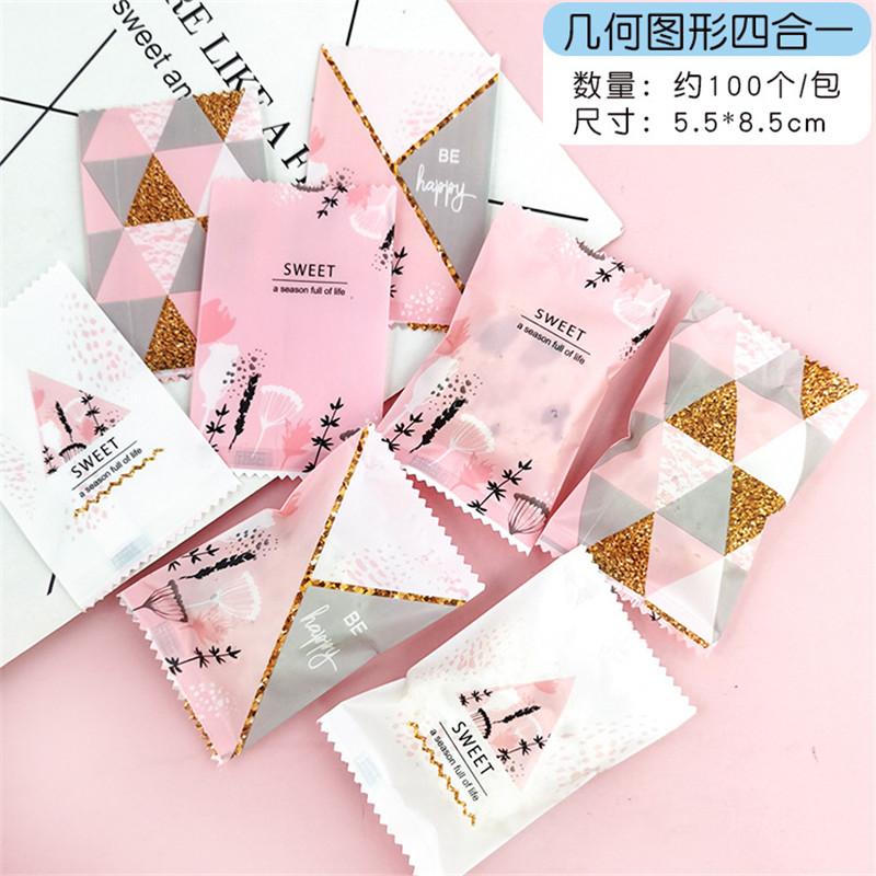 100 Stück Neue Schneeflocken-Knusperverpackung Blumentee Kekse Nougat Maschinell versiegelt Transparente Gefrostete Beutel Weihnachtsgeschenkverpackung