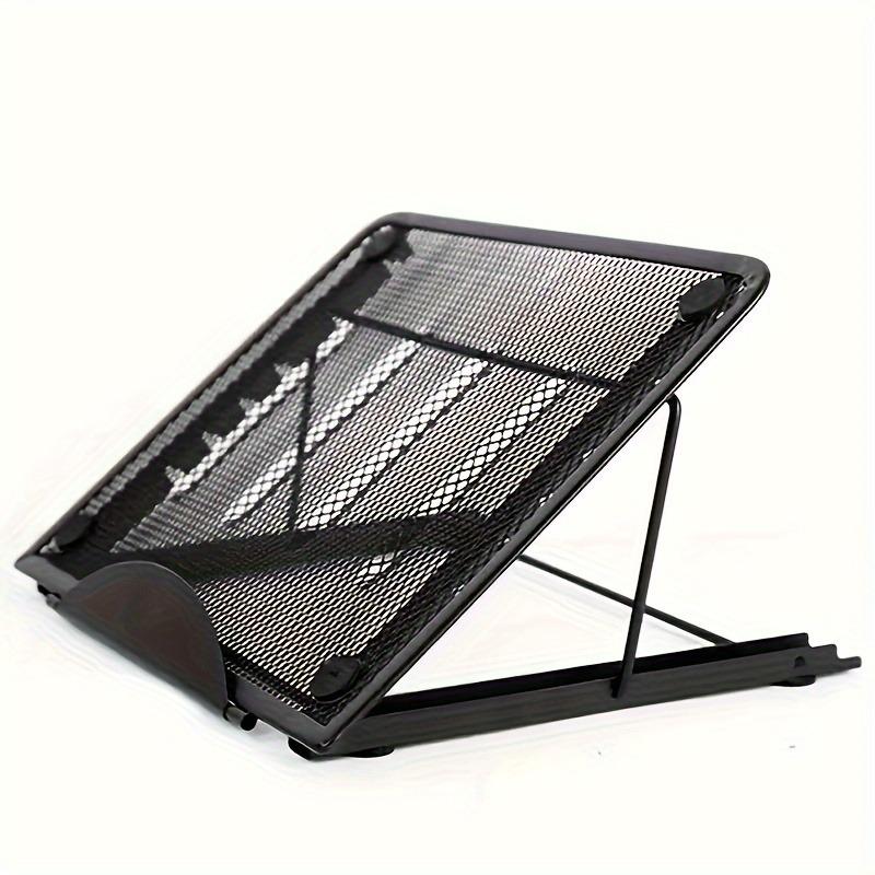Adjustable Multi-Angle Metal Laptop Folding Stand-Ergonomic 6-Position Portable Flat Base with Non-Slip Surface