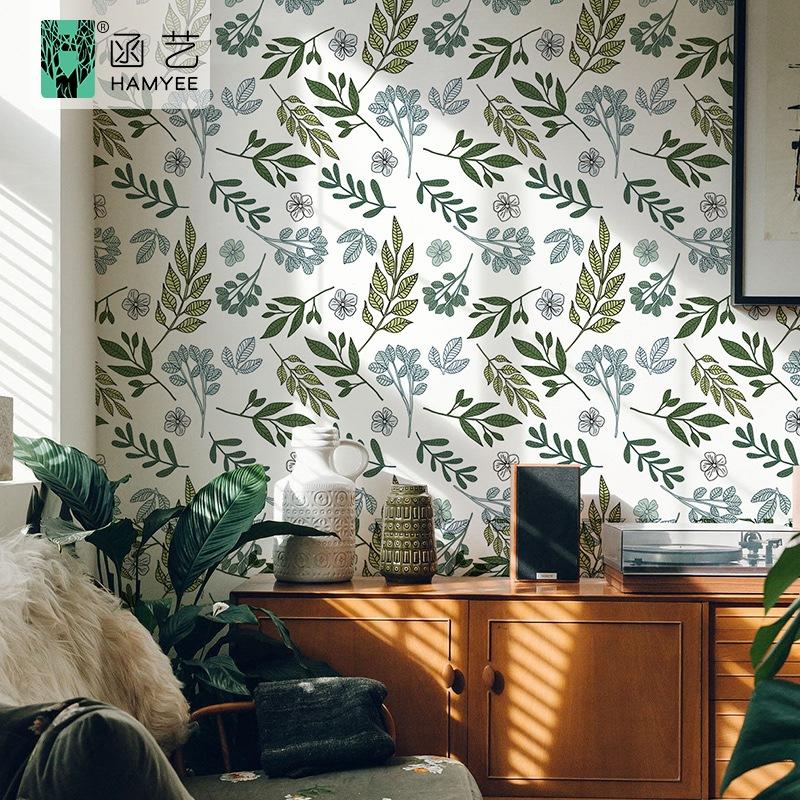 Klebefolie für die Wand - Wasserdichte PVC-Blumenmuster, Verdickte Selbstklebende Heimdekoration, Hintergrund für Schlafzimmerabtrennung