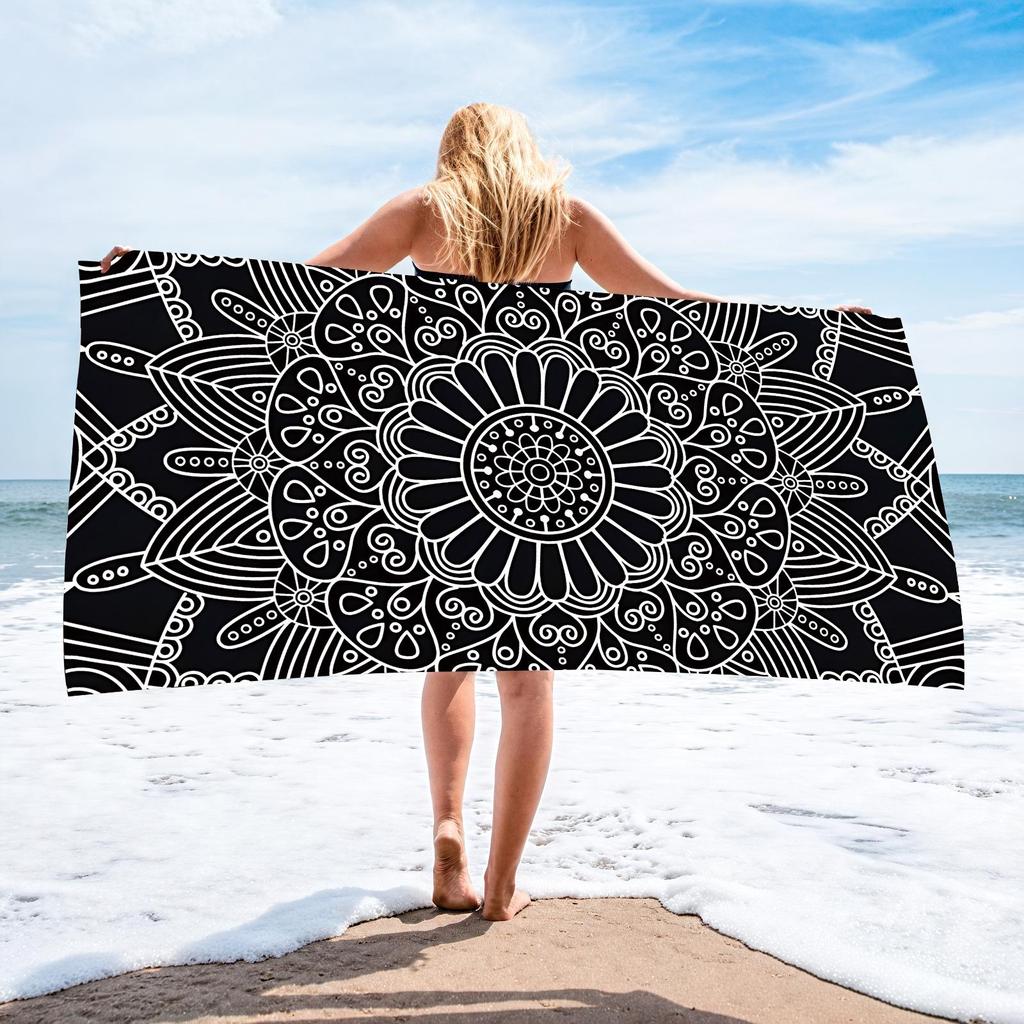 70x140 Microfiber Custom Printed Beach Towel - Absorbent & In Stock