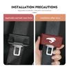 PU Leather Car Seat Belt Buckle Clip Cover Protector Anti-Scratch Case For Toyota GR Sport C-HR Rav4 YARiS supra Corolla Prius J33