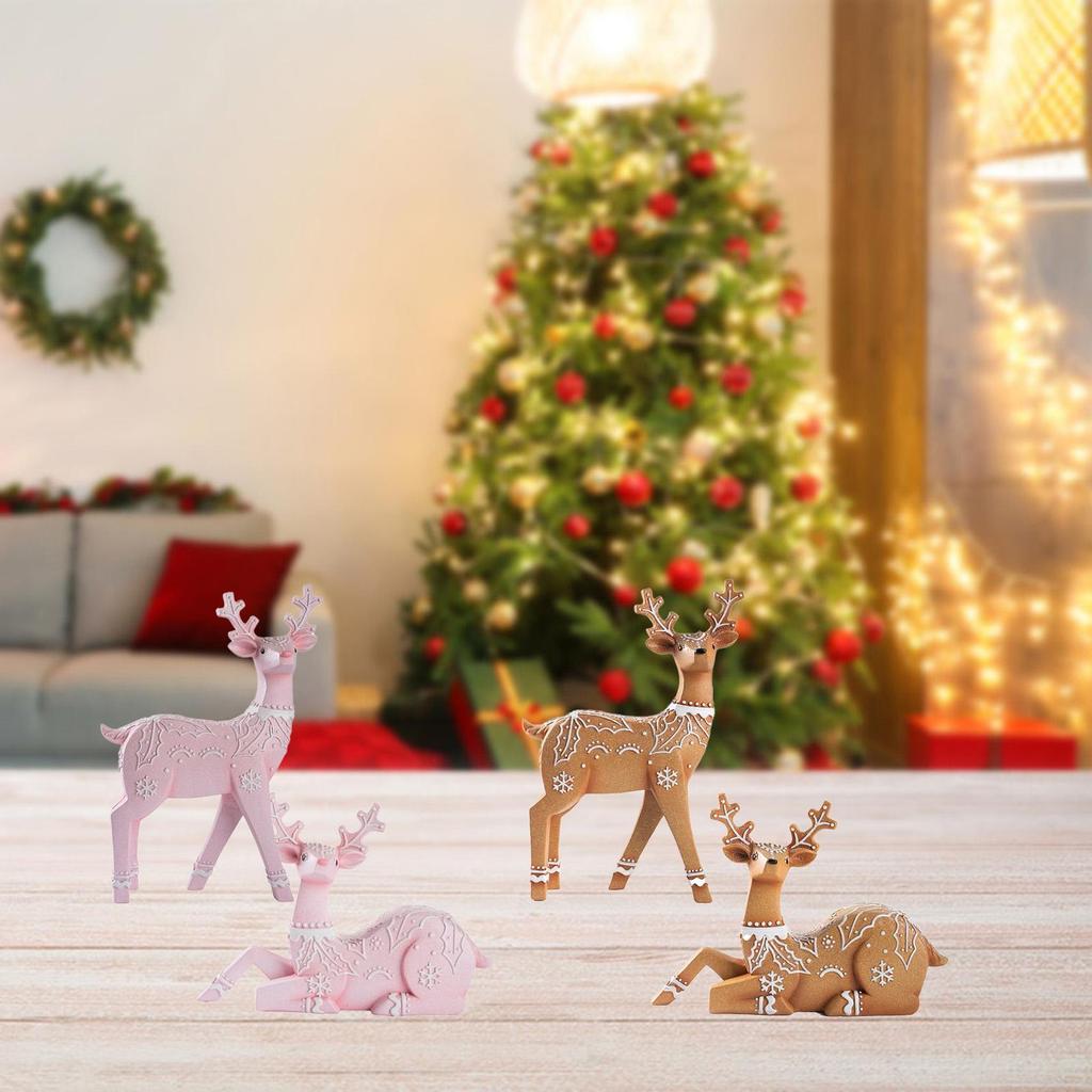 Christmas Reindeer Statue Deer Sculpture Creative Design Ideal Gift Xmas Elk