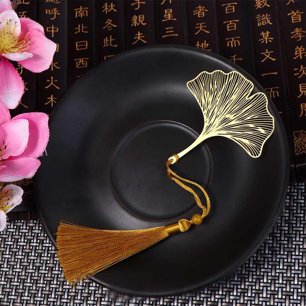 Chinese Style Page Clip Retro Book Clip Leaf Bookmark Hollow Book Mark Bookmark Metal Bookmark