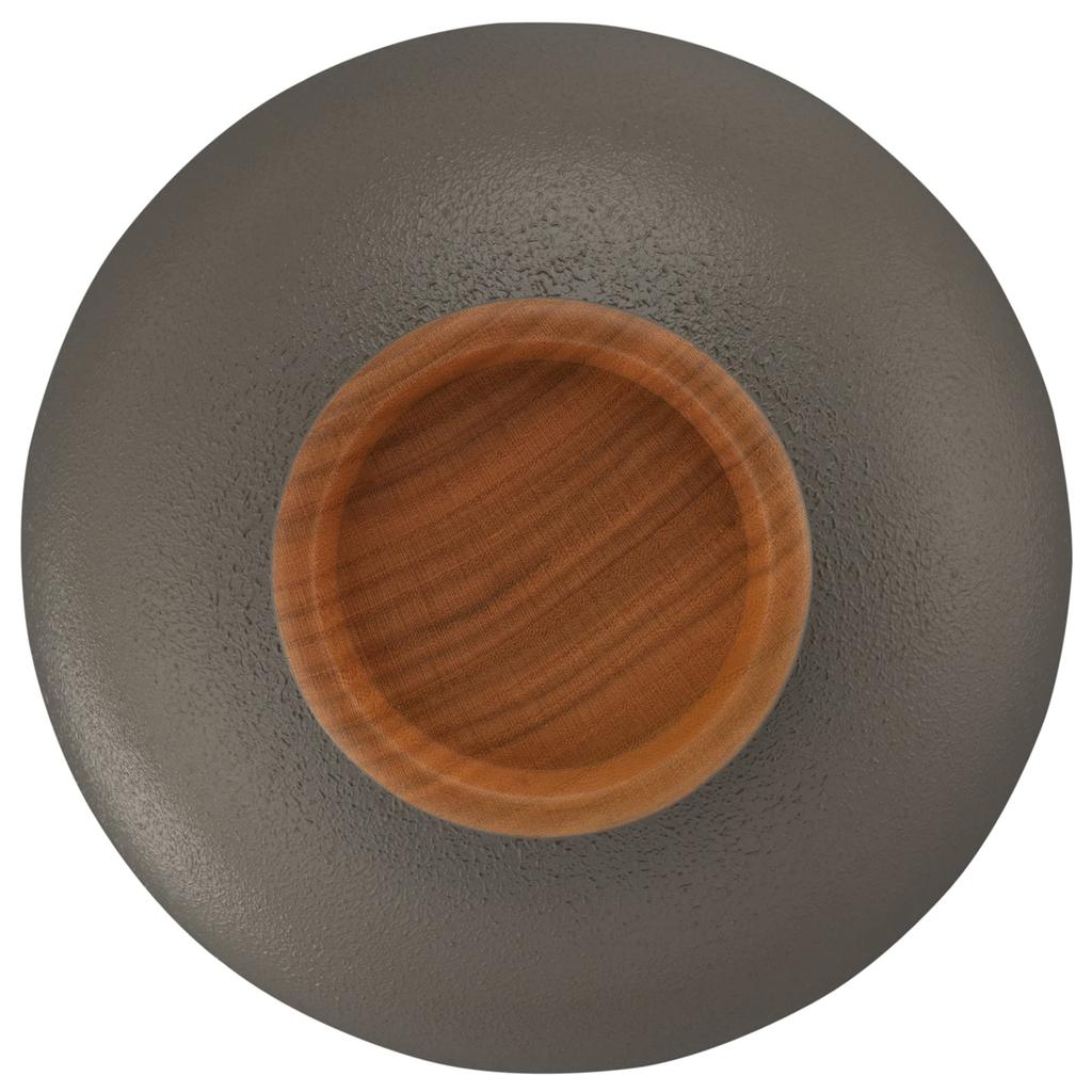 Yamanaka Lacquerware Shirasagi Woodwork Soup Bowl, Shirasagi Bowl, Medium, Approx. 11cm, sibo, Sakura, Natural x Gray, Made in Japan