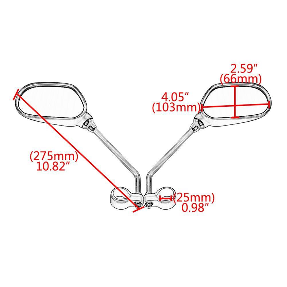 Kolip 1 Pair Bicycle Rearview Mirror Degree Adjustable Riding Convex Reflective Safety Glass Rear View Mirrors