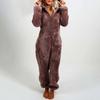 2024 Trendy European/American Fleece-Lined Hooded Jumpsuit Pajamas for Women - 22 Colors Available