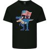 USA TRex Gnome American Flag Dinosaur Unisexs Light Cotton TShirt