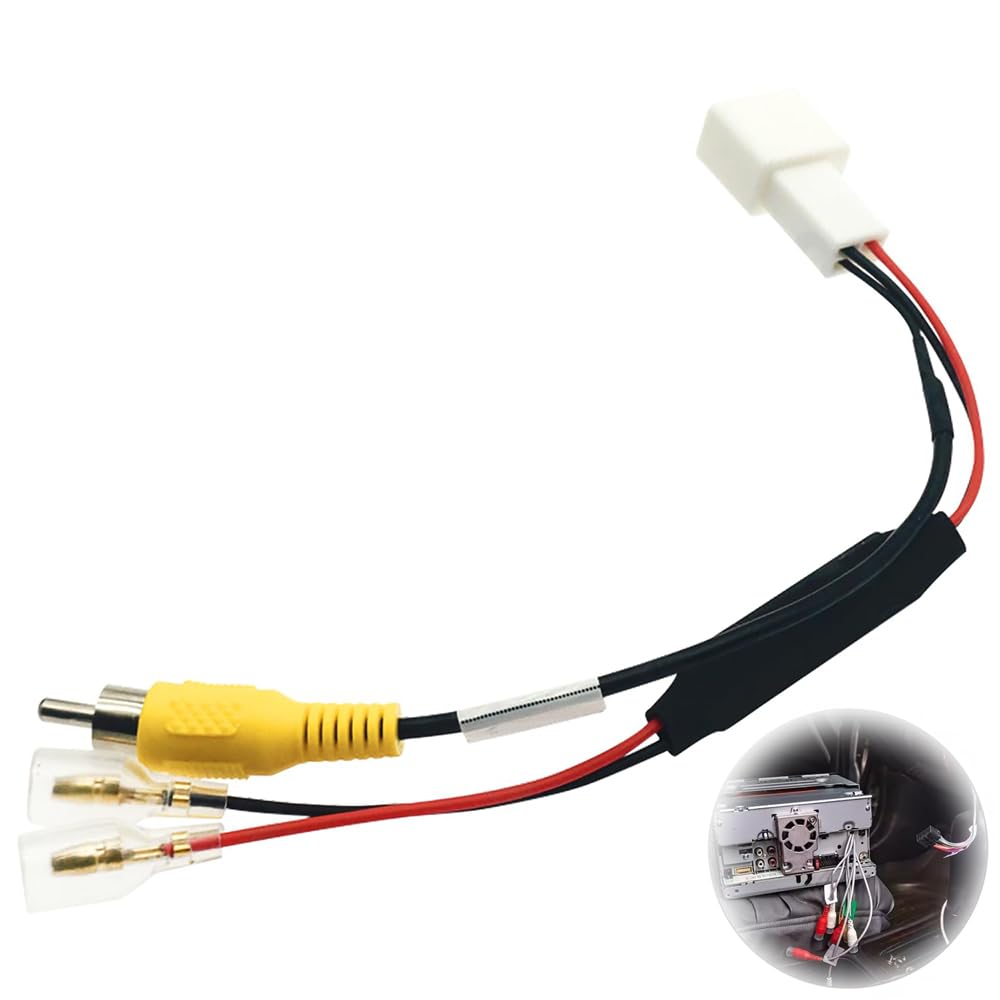 ZHSHXNGY Rear Camera Adapter 4 Poles Coupler Car Rear Camera Input Conversion Harness for Toyota/Daihatsu/Eclipse Easy Connection with Coupler On