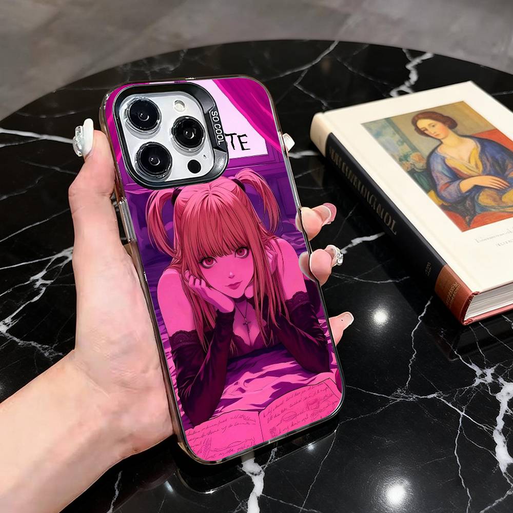 Death N-NoteS M-MisaS A-Amane-es Phone Case For iPhone 17,16,15,14,13,12,11 Plus,Pro Max,Colorful Silver Phone Case Funda Cover