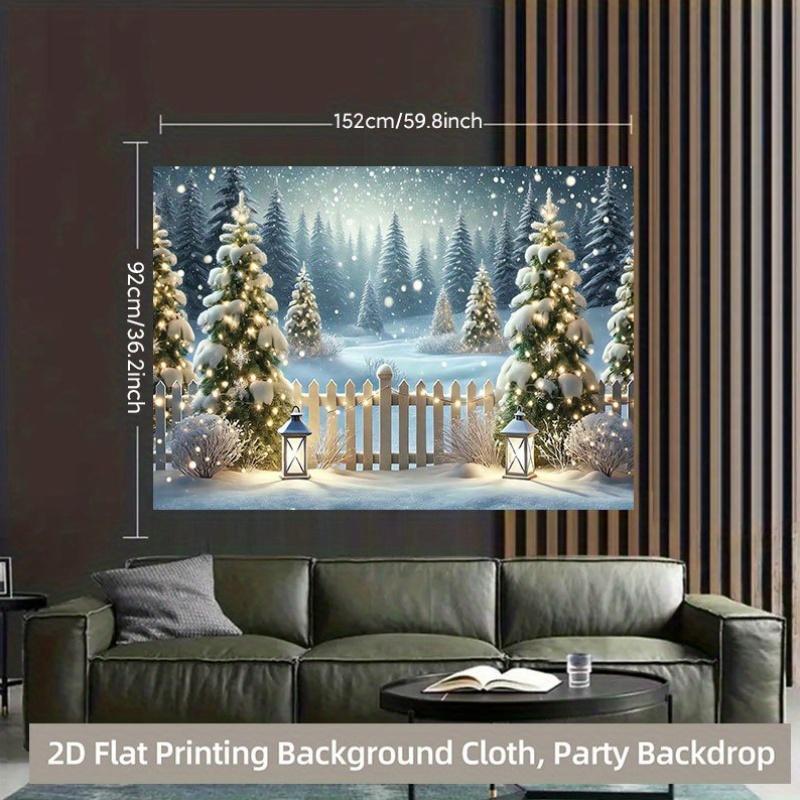 1Pcs Surface Surface Printed Decoration Background Winter Backdrop Decorations For Photo Studio Photo Booth Christams Party
