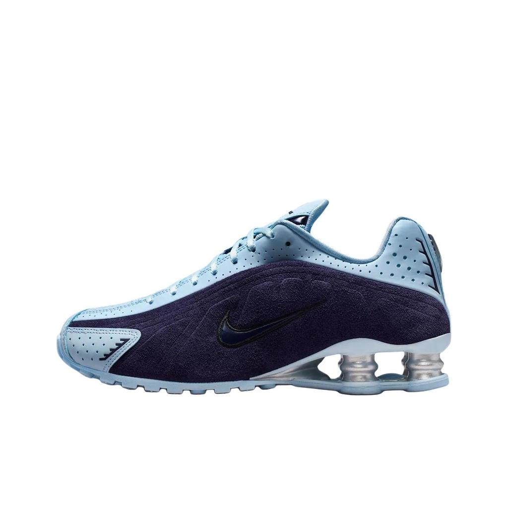 Nike Shox R4 Fashion Comfortable Breathable Running Shoes Women Sneakers Blue HQ7739-500
