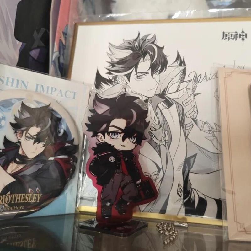 Game Genshin Impact Wriothesley Lumine Cosplay Figure Stand Kawaii Acrylic Standing Plate Ornament Accessories Decoration Props