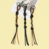 New Retro Real Cowhide Rope Bag Pendant New Chinese Handmade Braided Rope Fashion Pendant Bohemian Keychain