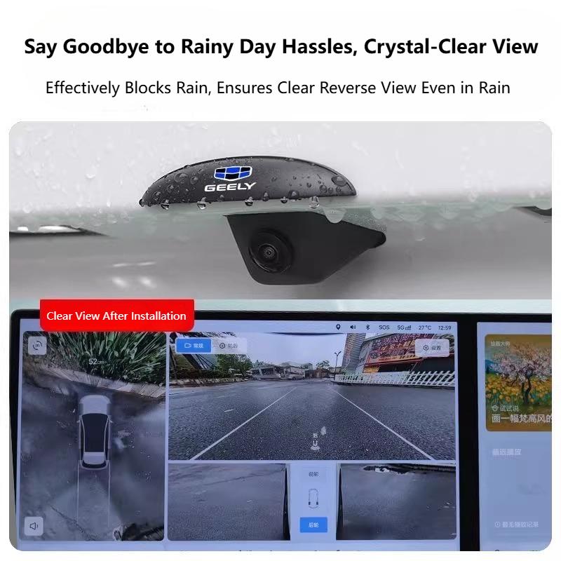 Pentru Geely Monjaro Preface Atlas Proton X70 Azkarra Coolray Emgrand Cameră spate Impermeabilă Husă de ploaie Parasolar