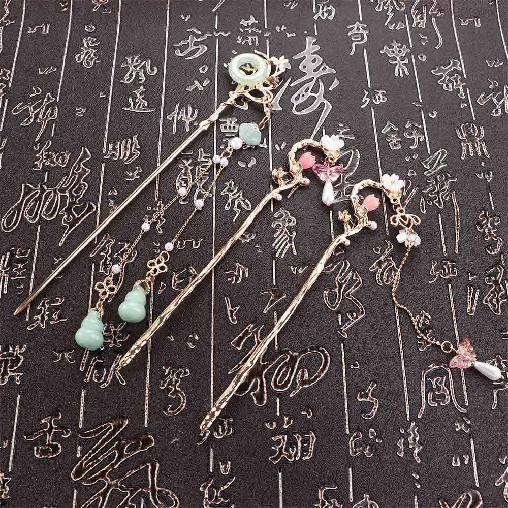 Temperament For Girls Pearl Korean Hanfu Hairpins Chinese Hair Fork Hair Clip Women Hair Sticks