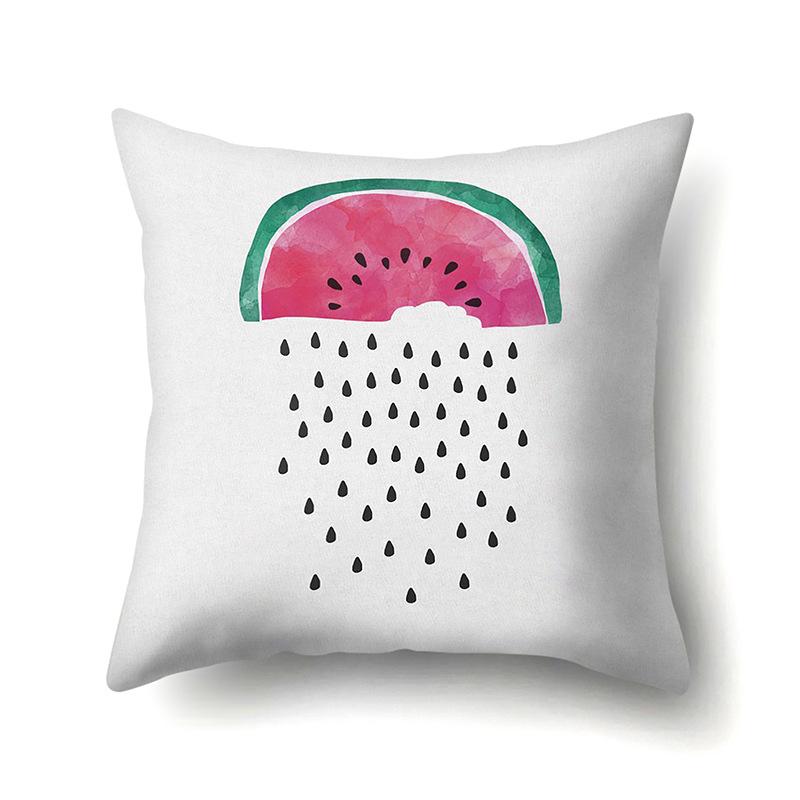 Cool Summer Fruit Polyester Pillowcase Car Decoration Home Print Small Fresh Cute Pillowcase