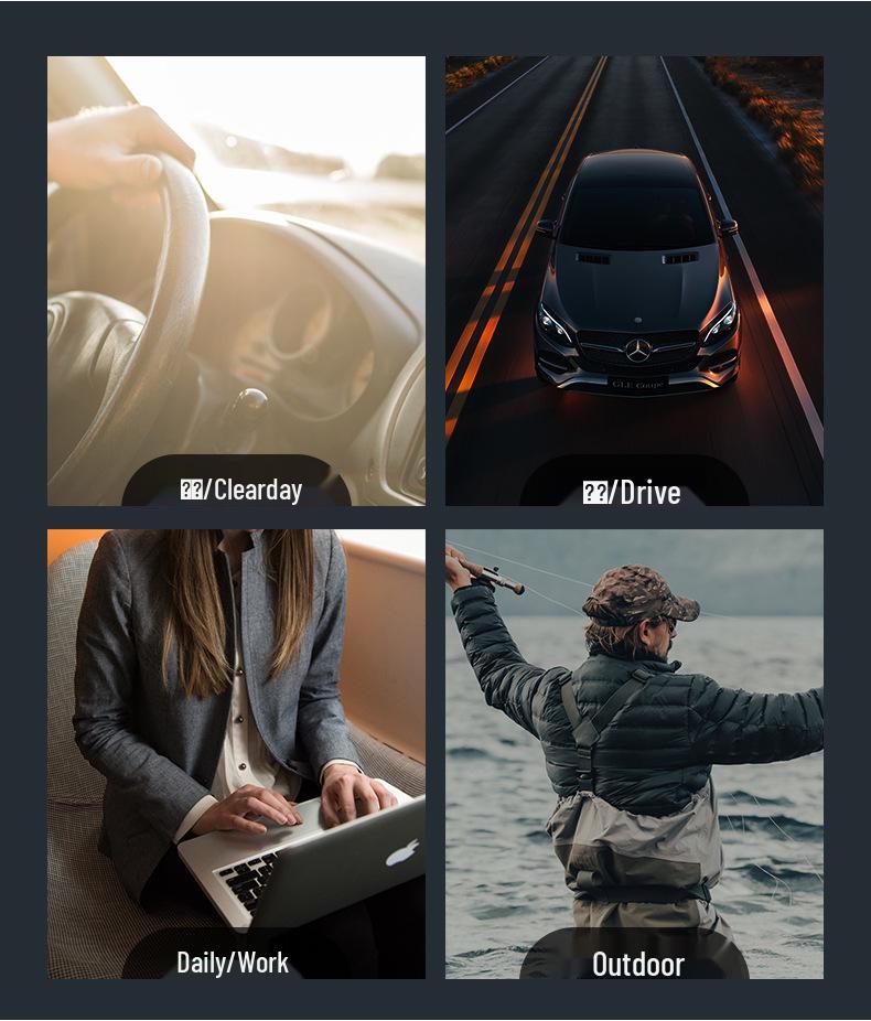 Polarized Men's Square Frame Sunglasses - European/American Style with Magnetic Cross-Border Design