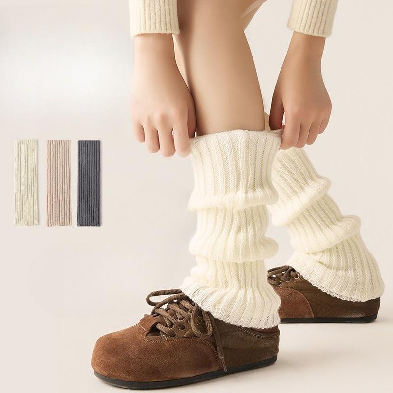 Female Autumn and Winter Warm Thickened Calf Knitted Pile Pile Stocking