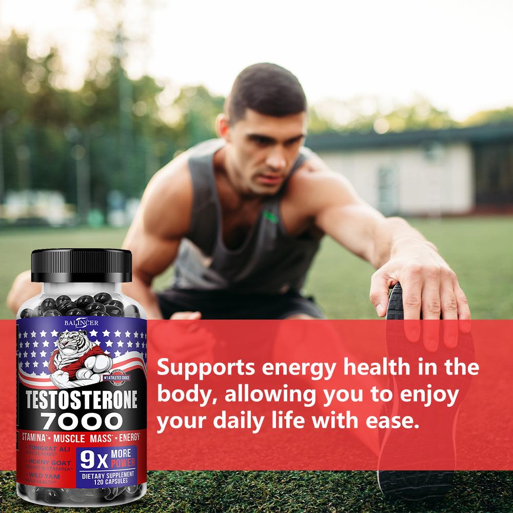 BALINSER Testosterone 7000 Herbal Blend Dietary Supplement 120 Capsules