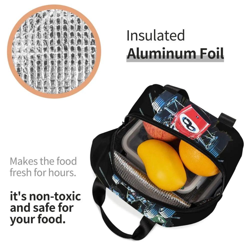 Scalextric Classic Insulated Lunch Bag for Women Kids Portable Food Boxes Thermal Lunch Box Tote
