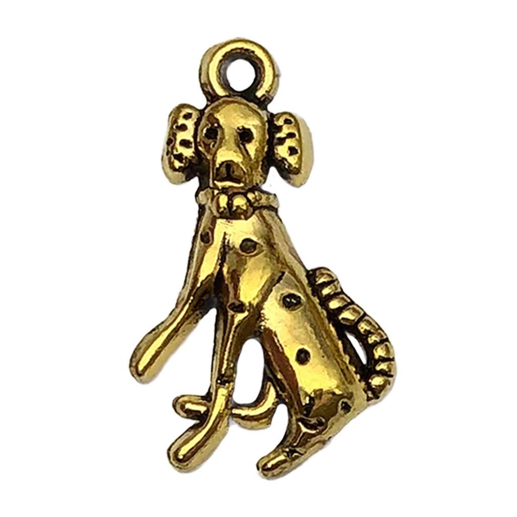 20-Pack Retro Alloy Dog Bone & Animal Cartoon Charms for DIY Bracelets and Necklaces