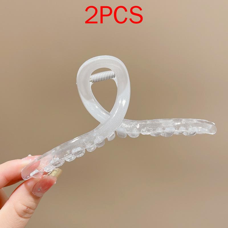 (87 Styles) 2pcs/ Set New Large Jelly Color Hair Clip Acrylic Hair Claw Shark Clamp For Women Girls Fashion Summer Updo Headwear Hair Accessories