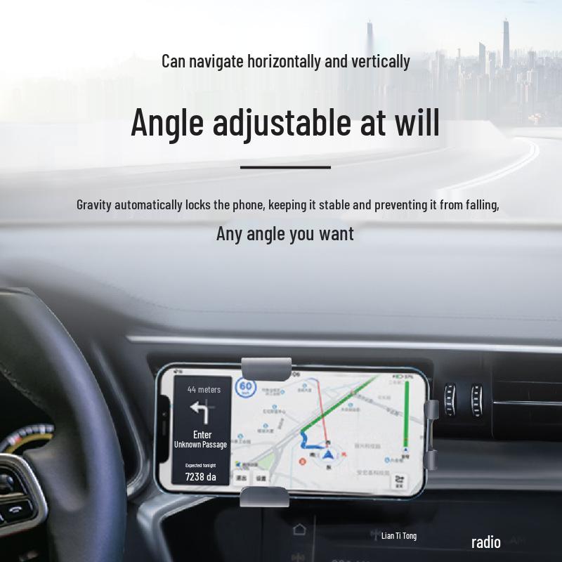 Gravity Sensing Car Vent Phone Holder with Triangular Support