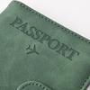 PU Leather Travel Passport Cover for Men & Women, Protective Wallet with Credit Card Holder & Ticket Pocket