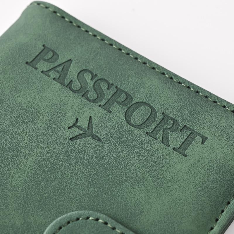 PU Leather Travel Passport Cover for Men & Women, Protective Wallet with Credit Card Holder & Ticket Pocket