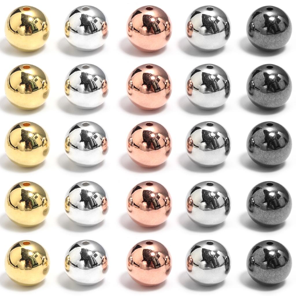 20-500pcs/lot 3-14mm CCB Ball Beads Gold Color Loose Spacer Round Plastic Bead For Jewelry Making DIY Bracelet Earring Wholesale