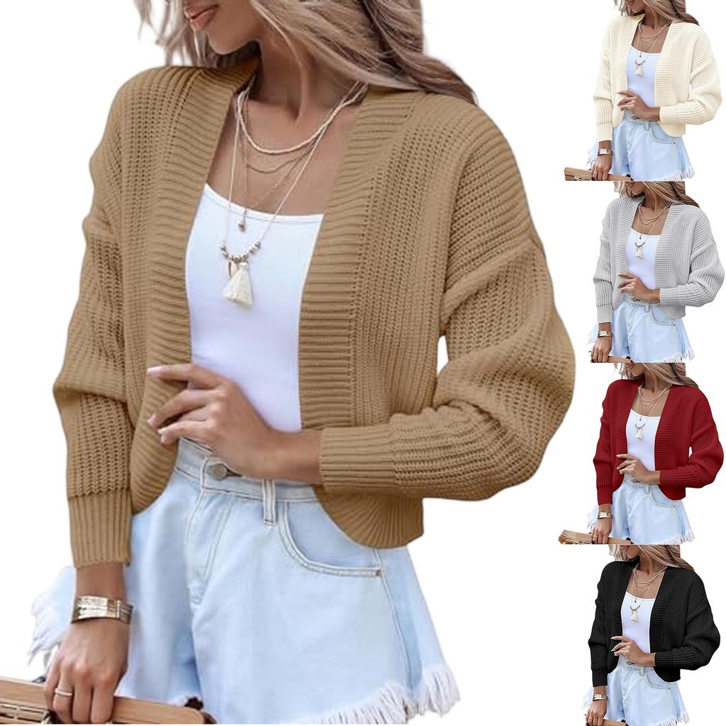 Women's Solid-color Fashionable Long-sleeved Top Coat