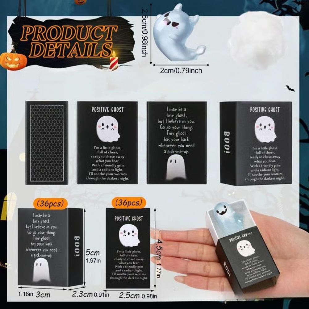 Miniature Ghost Figurines Glow Dark Halloween Decorations Assorted Glow Dark Mini Ghost Figurines for Halloween Party Favors