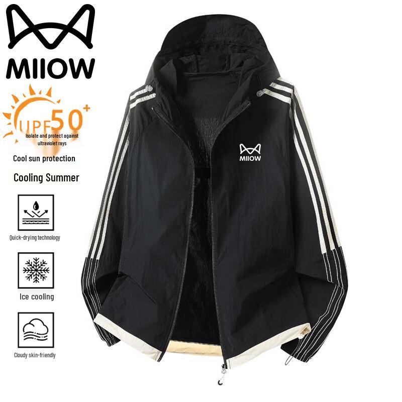 MiiOW Men s Quick-Dry Hooded Sun Protection Jacket S