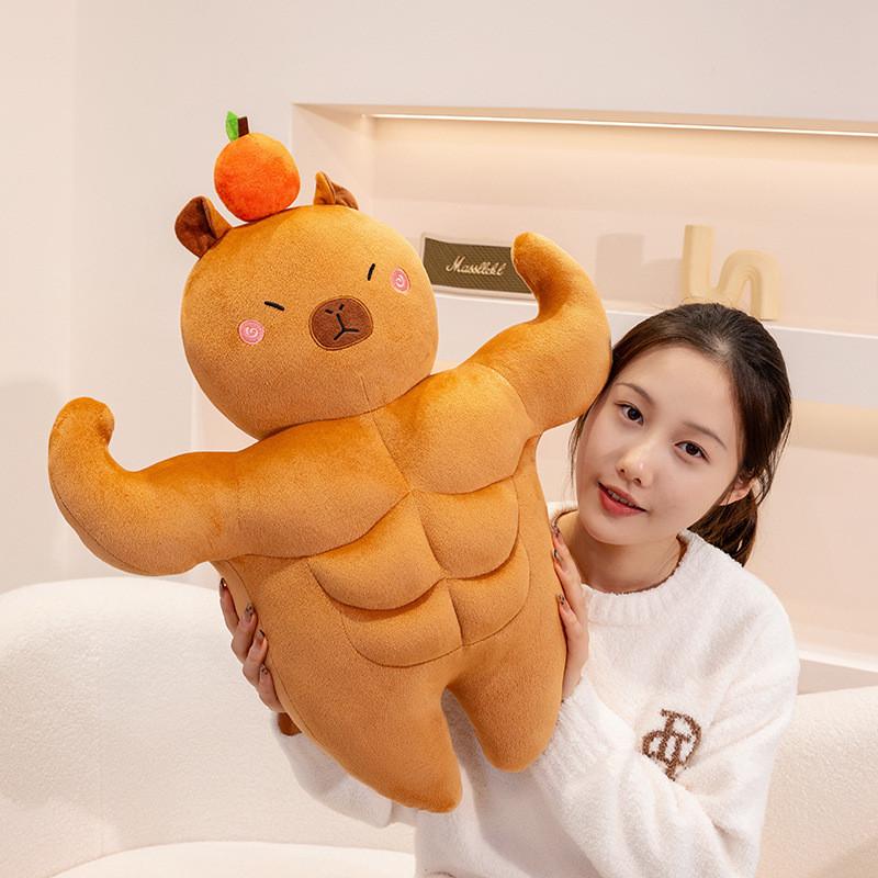 Muscular Capybara Adorable Plush Toy Creative And Whimsical Doll For Gfit Kid
