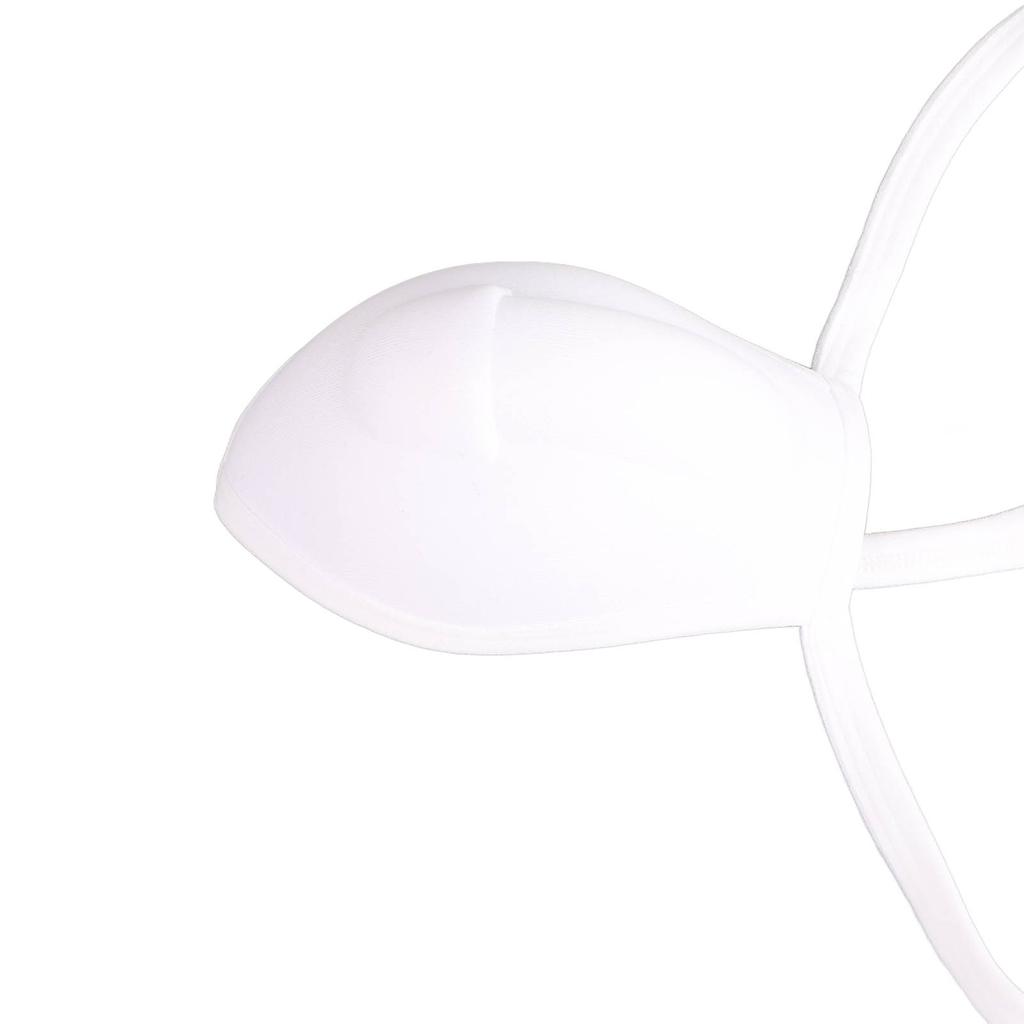 Men Bulge Cup Soft Polyester Cotton Stereo Shape Bulge Covering Up Underwear Cup with Strap White
