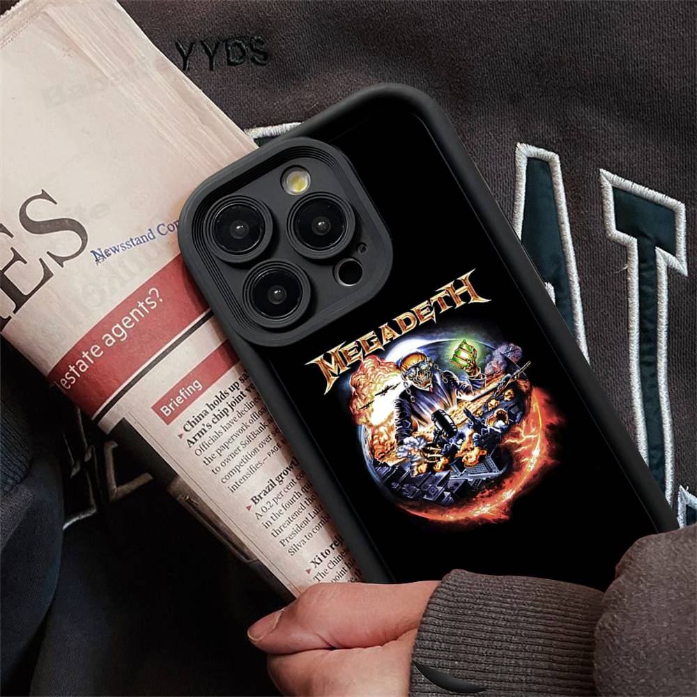 

Music Band M-Megadeth TPU Phone Cover For Iphone 17 16 15 14 13 12 11 Pro Max Plus Case Cover iPhone 16pro max