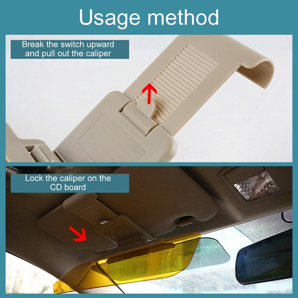 Visiera Parasole Anti-riflesso per Auto Giorno e Notte e Occhiali per Visione Notturna per una Guida Sicura