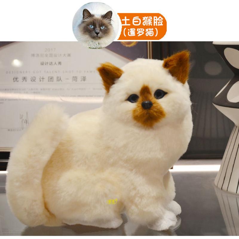 18x16x11cm Simulace Perská kočka Siamská kočka Zrzavá kočka Plyšová hračka Realistická Kraví kočka Krásná Koťátko Panenka Domácí Dekorace do Auta