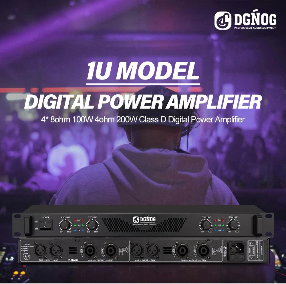 Dual Channel 1U Class D Stage Speaker Amplifier for Campus and Conference Rooms