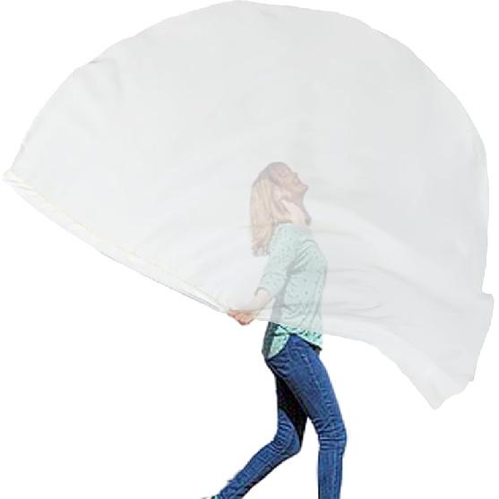 Wuchieal Porphetic Praise Dance Worship Flex Flag, radius 55  x 74  semicircle Dance Ministry Streamer (6#WHITE-BLUE-BLUE) 0#WHITE With Flex rod