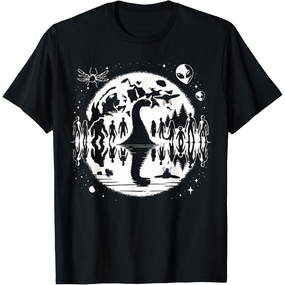 Vintage Cryptid Shirt, Bigfoot Loch Ness Monster Mothman T-Shirt XXL