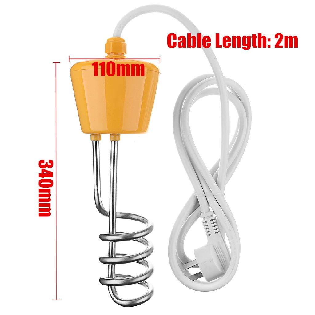 220V Bathtub Swimming Pool Floating Water Heater Element with Thermometer Rust-proof Corrosion Resistant Safety 2500W