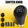 Black Leather Manual Car 5 Speed Gear Stick Shifter Shift Knob Lever Universal