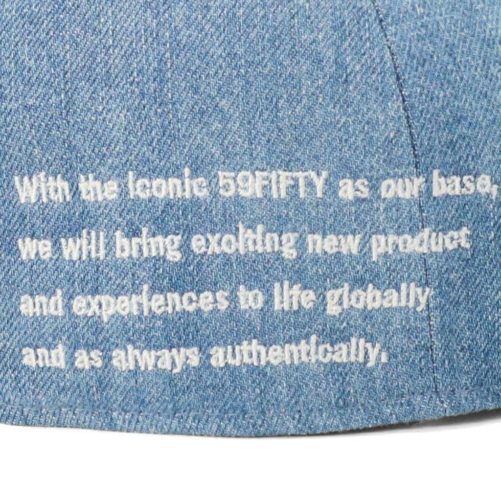 New Era 59FIFTY CLASSICNE Washed Denim 7 5950 CLASSIC NE REAR EMB NER36C5965 Cap, 1/2 Count, WDNM, 14388870,