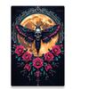 1pc Wall Tapestry Skull Moth Tapestry with Roses and Full Moon, Gothic Boho Wall Art Decor