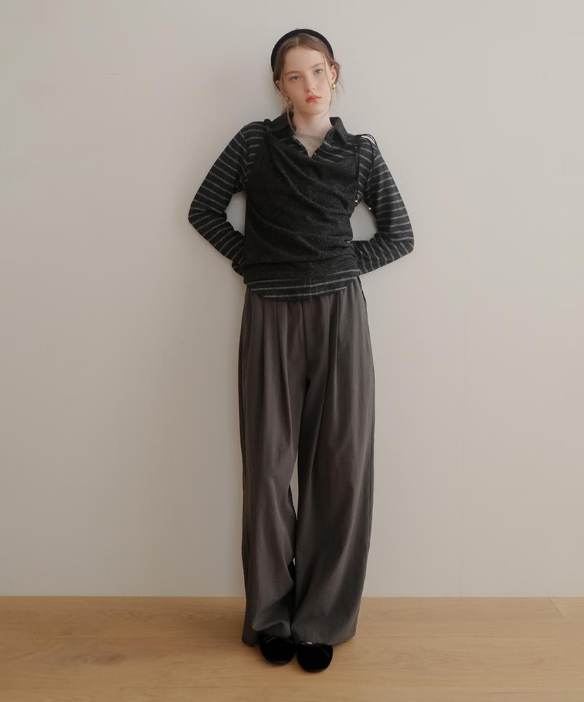 SIEERING Everyday Elastic Waist Pants_[Charcoal]